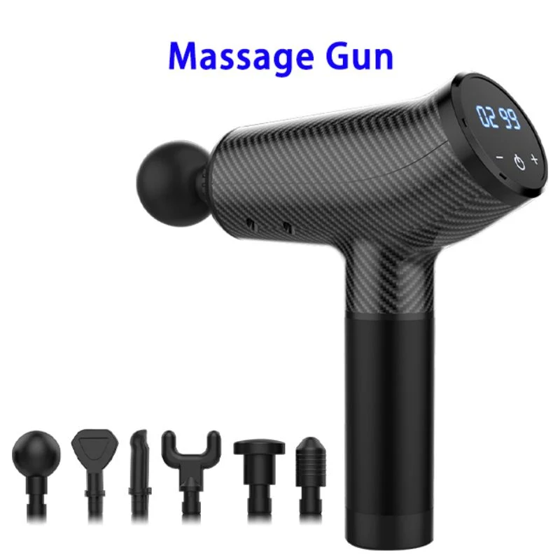 Portable Cordless Body Muscle Massager Professional Vibration Massage Gun Muscle Deep Relaxation Triangular Shaped Massager Handle Sports Fascia Gun